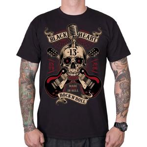 T-shirt Black Heart Rock N Roll μαύρο