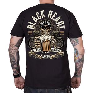 T-shirt Black Heart Beer Biker μαύρο