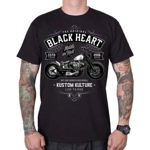 T-shirt Black Heart Moto Kult μαύρο