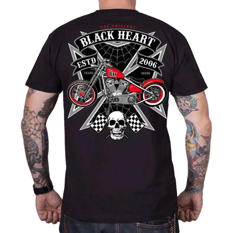 T-shirt Black Heart Rock Iron μαύρο