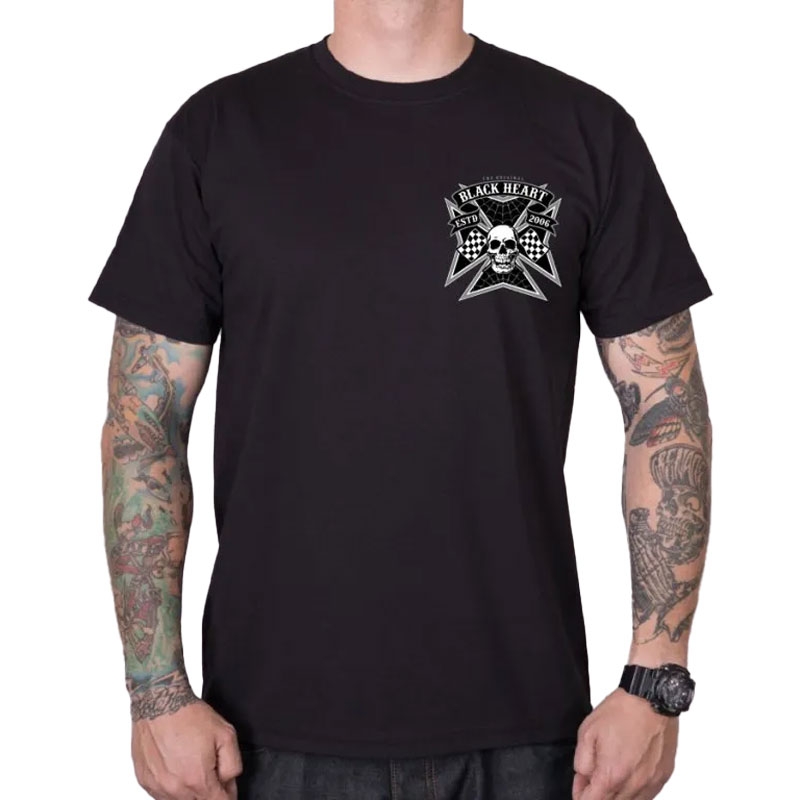 T-shirt Black Heart Rock Iron μαύρο