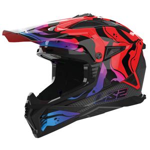 Κράνος Motocross LS2 MX708 Fast II Wash κόκκινο