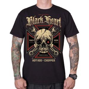 T-shirt Μαύρη καρδιά κλειδί κεφάλι μαύρο