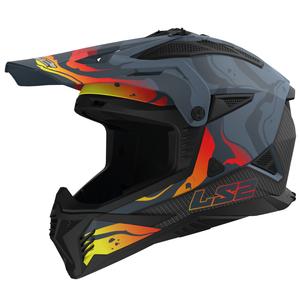 Κράνος Motocross LS2 MX708 Fast II Wash σκούρο γκρι