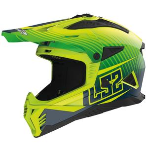Κράνος Motocross LS2 MX708 Fast II Duck πράσινο-κίτρινο