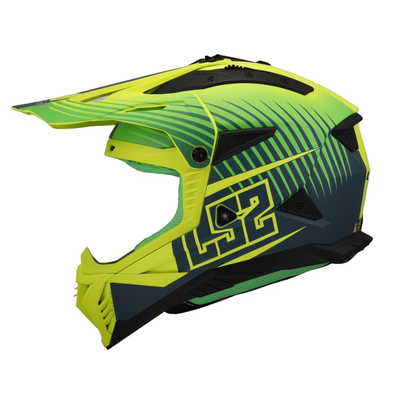 Κράνος Motocross LS2 MX708 Fast II Duck πράσινο-κίτρινο