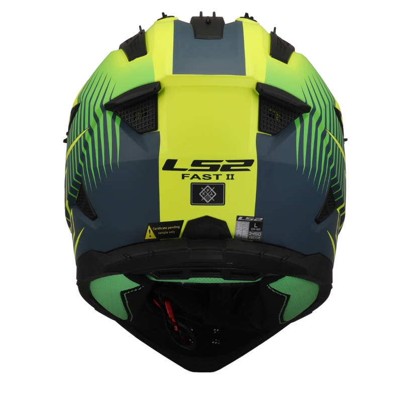 Κράνος Motocross LS2 MX708 Fast II Duck πράσινο-κίτρινο