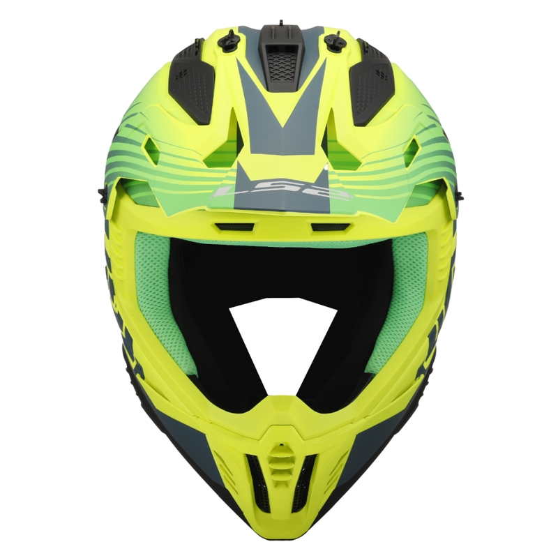 Κράνος Motocross LS2 MX708 Fast II Duck πράσινο-κίτρινο