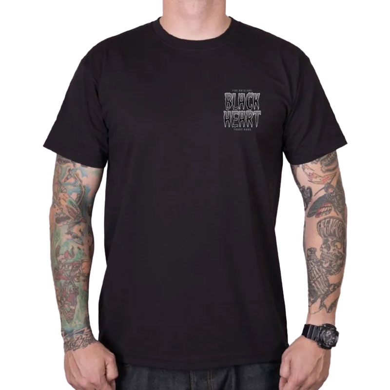 T-shirt Black Heart Red Baron μαύρο