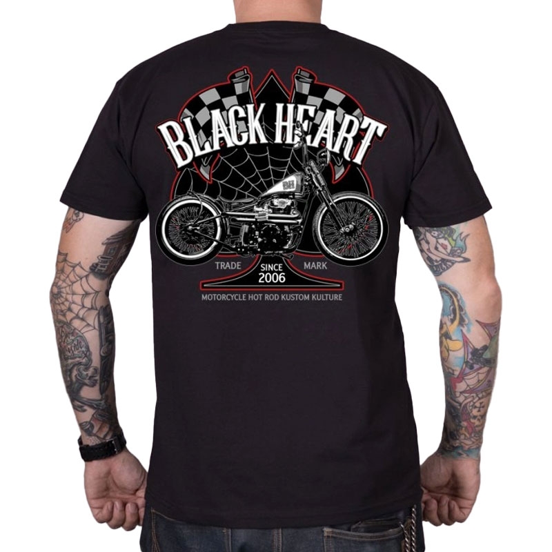 T-shirt Black Heart Chopper Race μαύρο