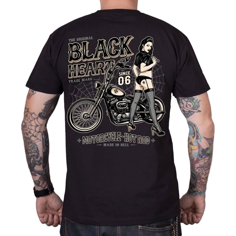 T-shirt Μαύρη καρδιά Chopper Pussy μαύρο