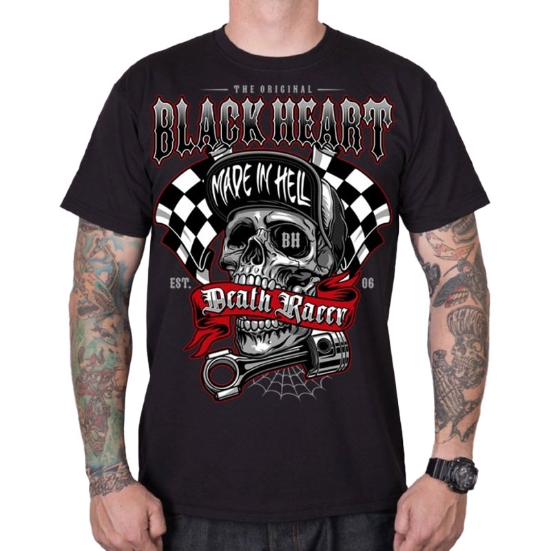 T-shirt Black Heart Death Racer μαύρο