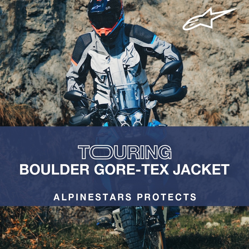 Alpinestars Boulder Gore-Tex σκούρο μπλε-μαύρο μπουφάν μοτοσικλέτας