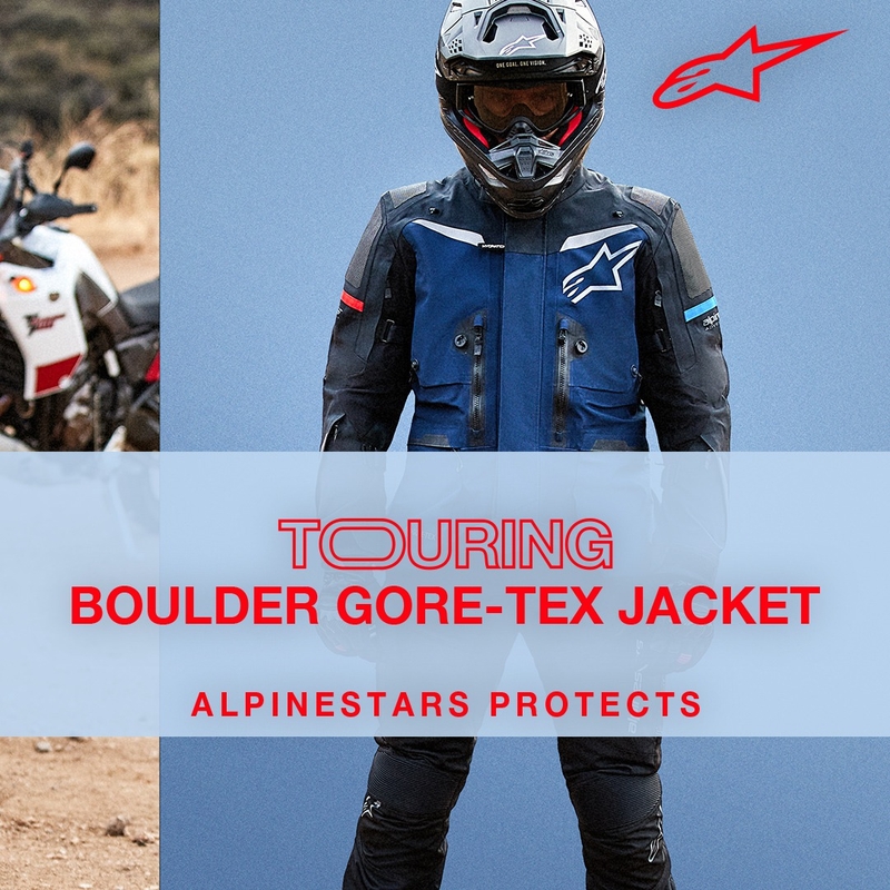 Alpinestars Boulder Gore-Tex σκούρο μπλε-μαύρο μπουφάν μοτοσικλέτας