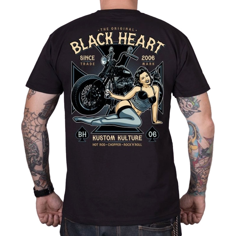 T-shirt Black Heart Ava μαύρο