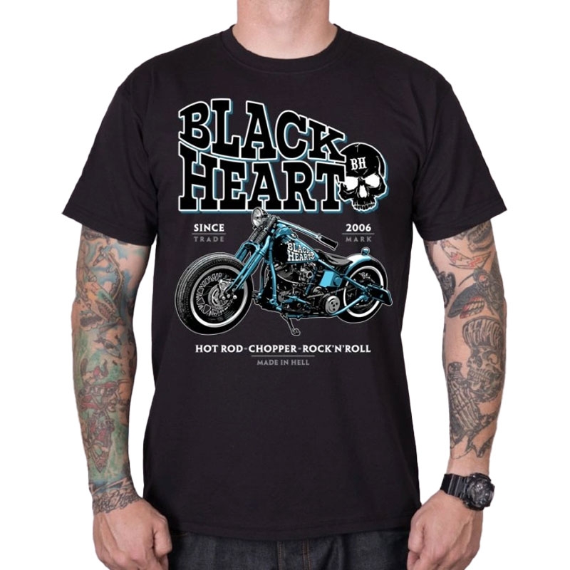 T-shirt Black Heart Blue Bobber μαύρο