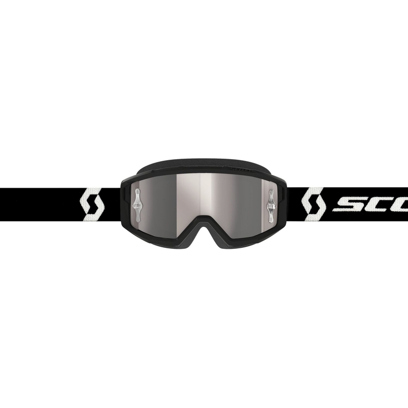 Motokrosové brýle SCOTT - USA Primal CH černo-bílé (stříbrné plexi)