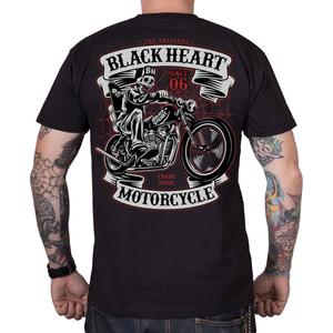 T-shirt Black Heart Skeleton Chopper μαύρο