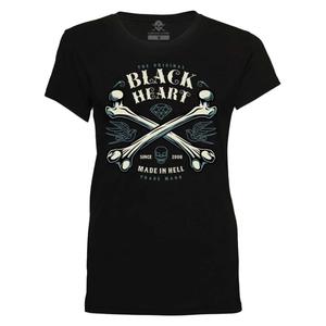 Γυναικείο T-shirt Black Heart Bones μαύρο