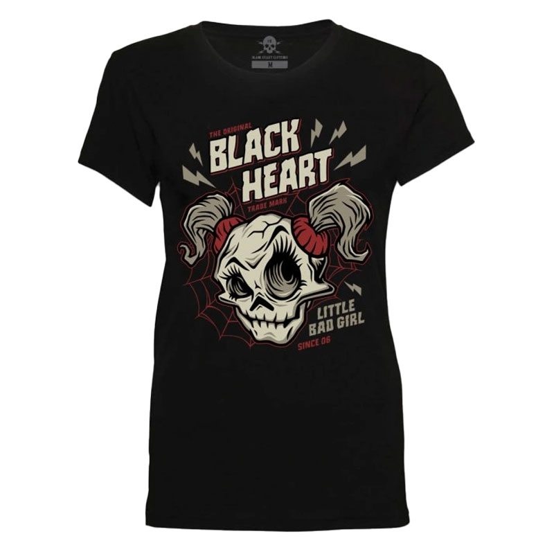 Γυναικείο T-shirt Black Heart Ghost Face T-shirt μαύρο