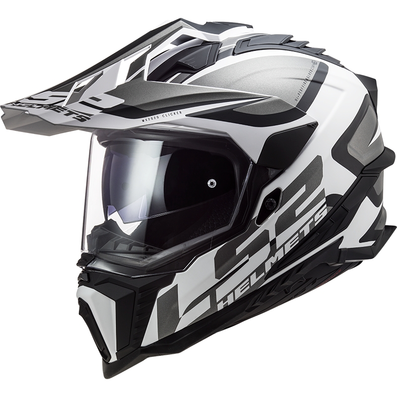 Κράνος Enduro LS2 MX701 Explorer Alter ματ μαύρο και λευκό