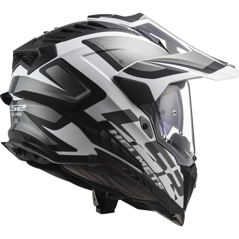 Κράνος Enduro LS2 MX701 Explorer Alter ματ μαύρο και λευκό