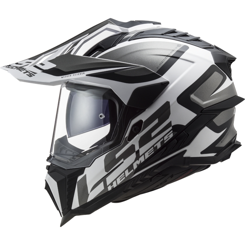 Κράνος Enduro LS2 MX701 Explorer Alter ματ μαύρο και λευκό