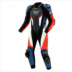 Shima Hyper-RS Μαύρο-κόκκινο-μπλε-λευκό δερμάτινο κάλυμμα μοτοσικλέτας