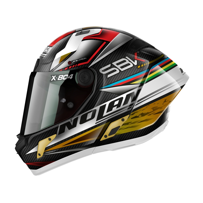 Nolan X-804 RS Ultra Carbon SBK ολοκληρωμένο κράνος μοτοσικλέτας μαύρο-κόκκινο-χρυσό