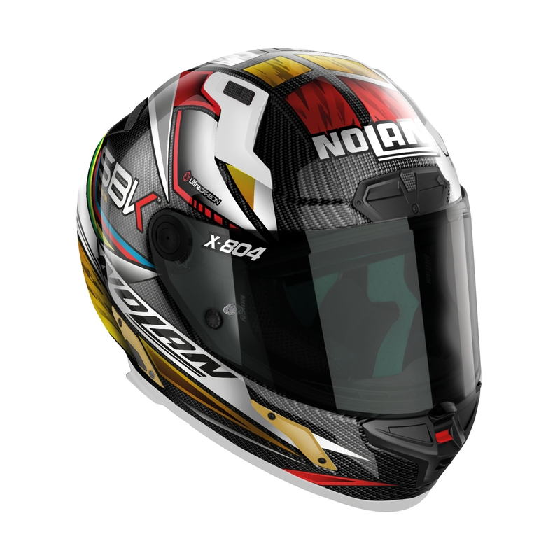 Nolan X-804 RS Ultra Carbon SBK ολοκληρωμένο κράνος μοτοσικλέτας μαύρο-κόκκινο-χρυσό