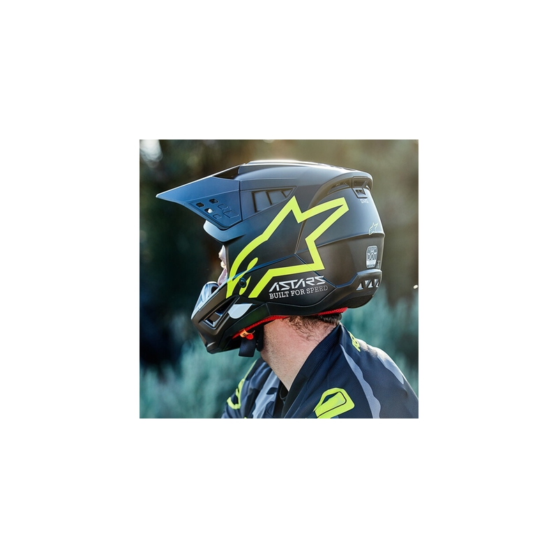 Motokrosová helma Alpinestars S-M5 Compass černo-fluo žlutá