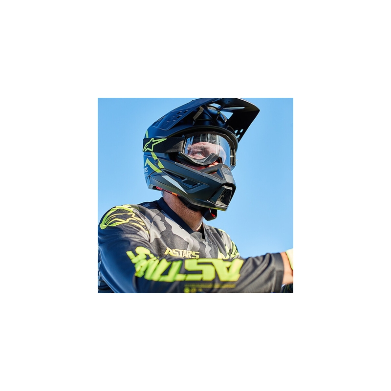 Motokrosová helma Alpinestars S-M5 Compass černo-fluo žlutá