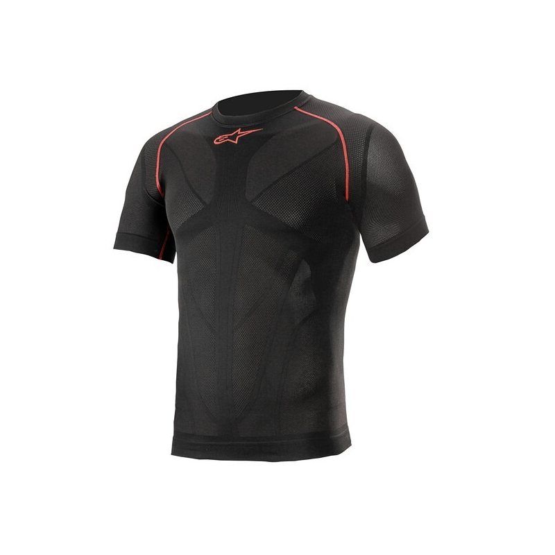 Alpinestars Ride Tech Summer κοντομάνικο θερμικό πουκάμισο μαύρο και κόκκινο