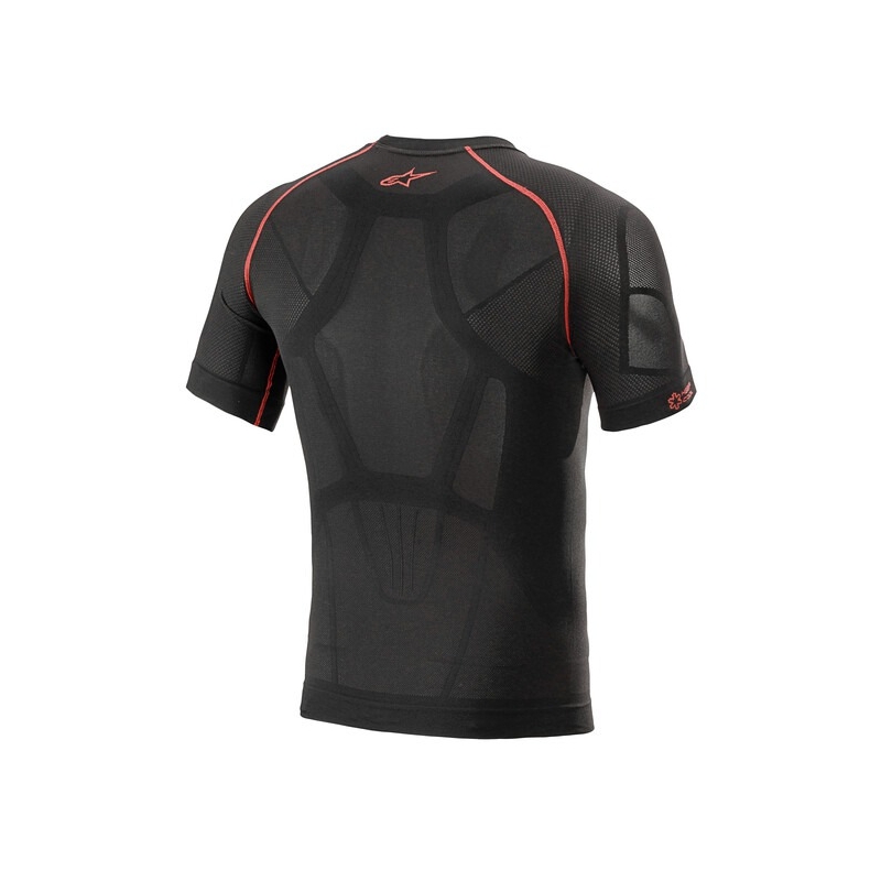 Alpinestars Ride Tech Summer κοντομάνικο θερμικό πουκάμισο μαύρο και κόκκινο