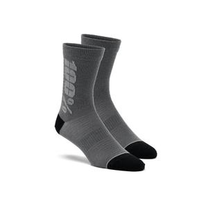 Κάλτσες 100% - ΗΠΑ Rythym Merino Wool μαύρο και γκρι