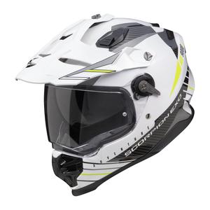 Κράνος Enduro Scorpion ADF-9000 Air Feat ματ λευκό-μαύρο-κίτρινο-φλούο