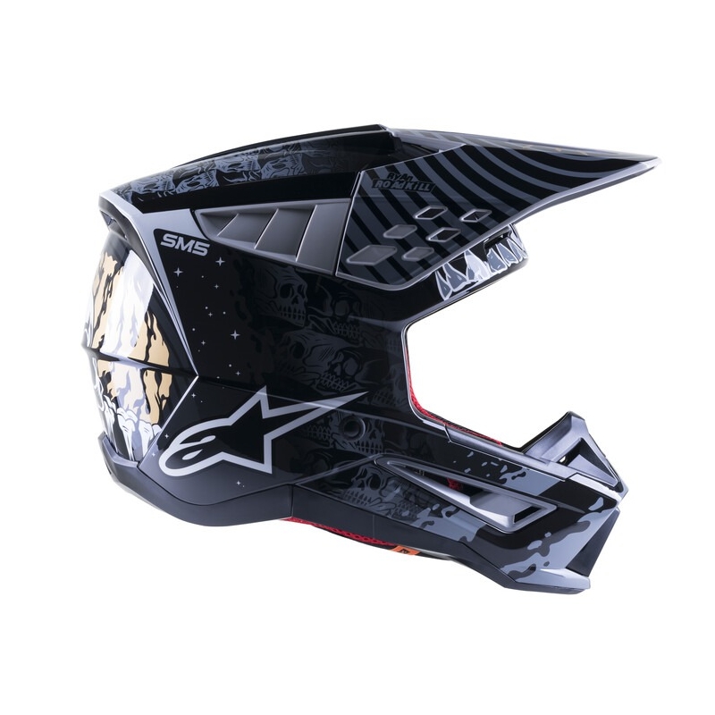 Motokrosová helma Alpinestars S-M5 Solar Flare černo-šedá výprodej