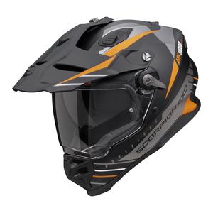 Enduro κράνος Scorpion ADF-9000 Air Feat ματ μαύρο-ασημί-πορτοκαλί