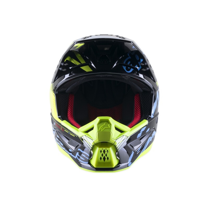 Motokrosová helma Alpinestars S-M5 Action fluo žluto-černo-modro- tmavě červená