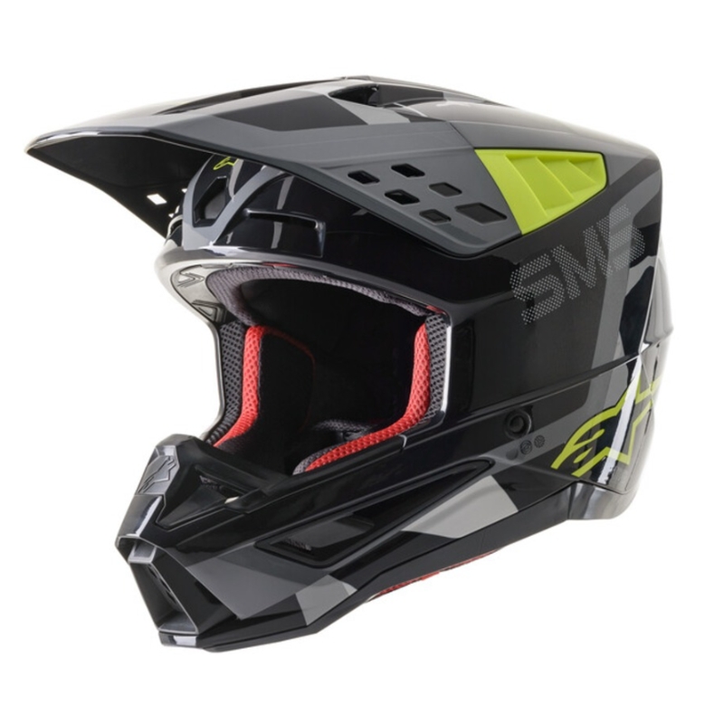 Alpinestars S-M5 Rover Motocross κράνος ανθρακί-fluo κίτρινο- γκρι καμουφλάζ