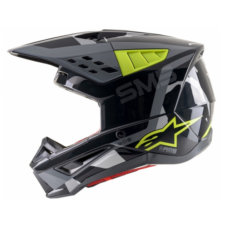 Alpinestars S-M5 Rover Motocross κράνος ανθρακί-fluo κίτρινο- γκρι καμουφλάζ