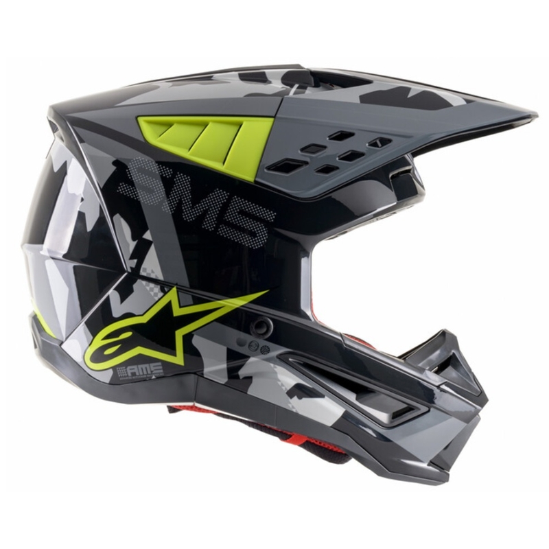 Alpinestars S-M5 Rover Motocross κράνος ανθρακί-fluo κίτρινο- γκρι καμουφλάζ