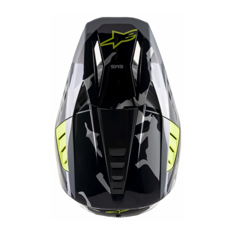 Alpinestars S-M5 Rover Motocross κράνος ανθρακί-fluo κίτρινο- γκρι καμουφλάζ