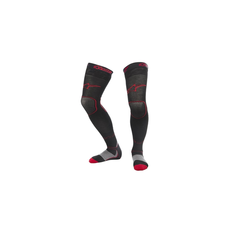 Alpinestars MX μαύρες και κόκκινες κάλτσες με τιράντες