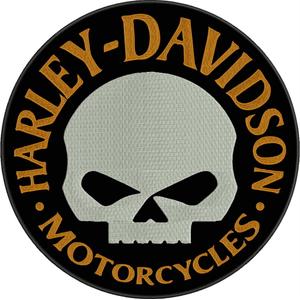 Patch H-D Motorcycles μαύρο-λευκό-κίτρινο
