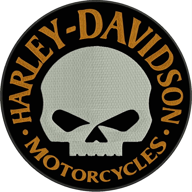 Patch H-D Motorcycles μαύρο-λευκό-κίτρινο