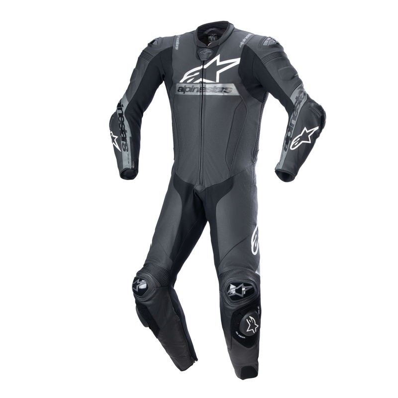 Alpinestars Missile 2 Ward μαύρη και γκρι δερμάτινη φόρμα μοτοσικλέτας