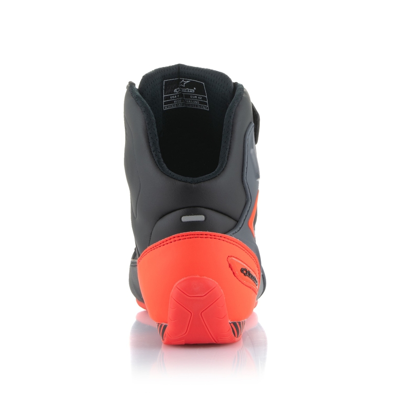 Alpinestars Faster-3 μαύρες-γκρι-φλούο κόκκινες μπότες μοτοσικλέτας