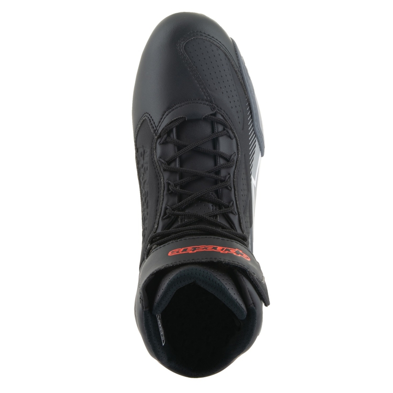 Alpinestars Faster-3 μαύρες-γκρι-φλούο κόκκινες μπότες μοτοσικλέτας