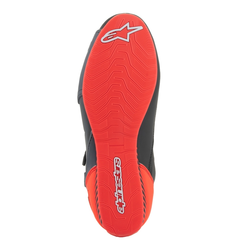Alpinestars Faster-3 μαύρες-γκρι-φλούο κόκκινες μπότες μοτοσικλέτας